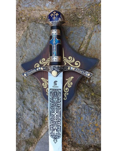 Espada De Joana D'Arc Com Placa De Madeira Decorada por Zetan Medieval Espadas Históricas compre online