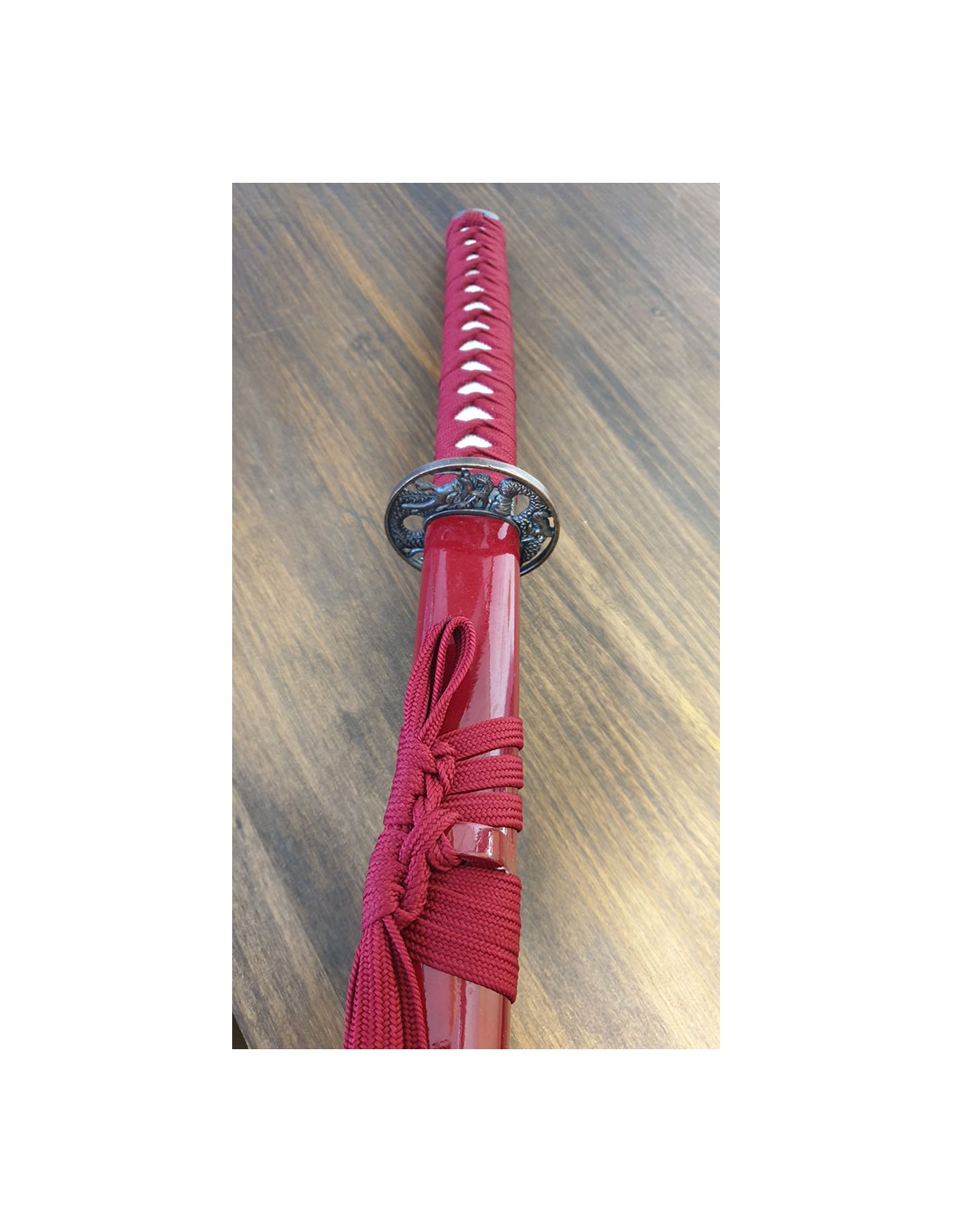 Dragon Red Katana 102 cm con supporto