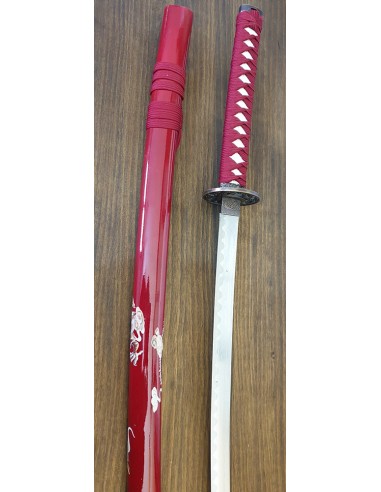 Dragon Rouge Katana 102 cm avec support - Magasin médiéval Zetan- Katanas décoratifs acheter en ligne