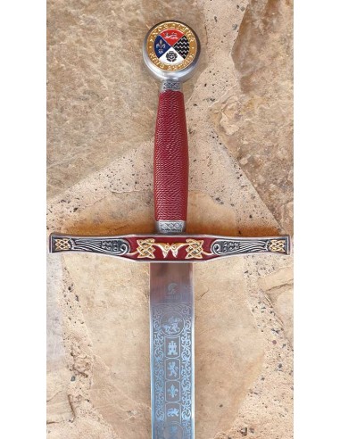 Spada Excalibur Decorata 108 Cm Con Tavola di Zetan Medieval Spade storiche acquista online