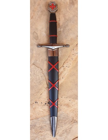 Dagger Templar Kingdom of Heaven black scabbard - Zetan Medieval Store- Historical Daggers