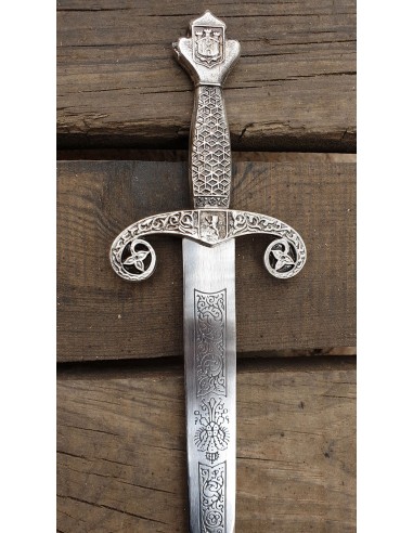 Alfonso X Sword Silver 56 Cm for Weddings and Ceremonies made in Toledo by Zetan Medieval Espadas Toledanas