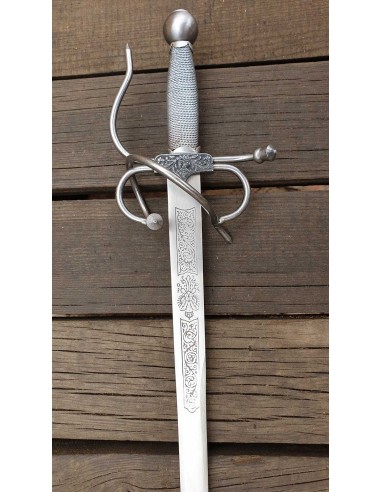 Épée Colada Cid Argent 56 Cm pour les mariages, cadeaux et cérémonies fabriqués à Tolède par Zetan Medieval Espadas Toledanas