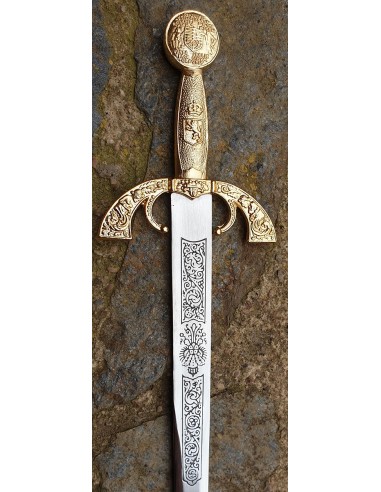 Épée Grande Capitaine Doré 56 Cm pour les mariages, cadeaux et cérémonies fabriqués à Tolède par Zetan Medieval Espadas Toledana