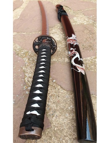 Katana Negra Dragón 102 cm con soporte - Tienda Zetan Medieval-  Katanas Decorativas comprar online