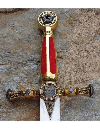 Cadet Masonic Sword 77 cm with support for Weddings and Ceremonies made in Toledo by Zetan Medieval Réplicas