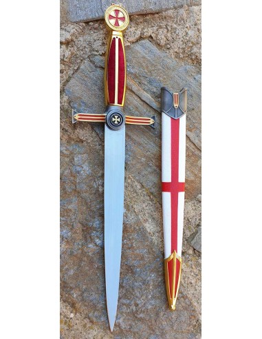 Dagger Medieval Templar Red Velvet - Zetan Medieval Store- Historical Daggers