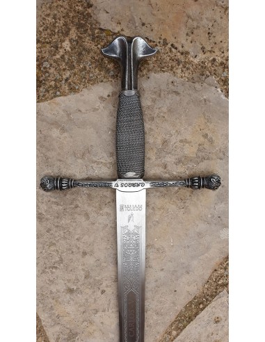 Épée Charles V Argent 76 Cm pour les mariages, cadeaux et cérémonies fabriqués à Tolède par Zetan Medieval Espadas Toledanas