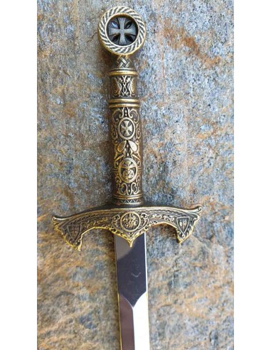 Templer Mini Schwert Brieföffner 21 cm  von Zetan Medieval Piparter- und Mini -Schwerter online kaufen