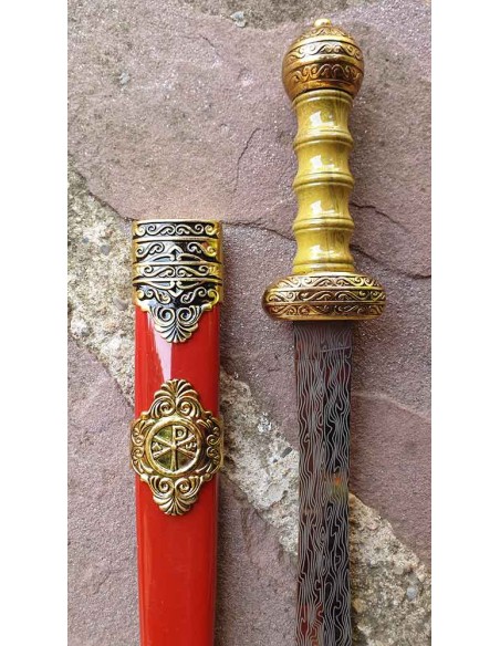 Gladius Spada Pugnale con Fodero Rosso 30 cm