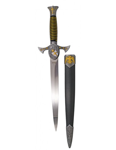 Black Golden Templar Dagger - Zetan Medieval Store- Historical Daggers