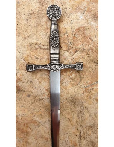 Excalibur Brieföffner Aus Gealtertem Silber  von Zetan Medieval Piparter- und Mini -Schwerter online kaufen