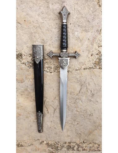 Daga Medieval Niquel con Vaina 36 cm - Tienda Zetan Medieval-  Dagas Medievales y Fantasía