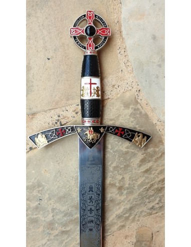 Silver Templar Sword 100 Cm by Zetan Medieval Templar swords buy online