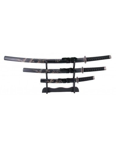 Katana-, Wakizashi- und Tanto-Set - Zetan Medieval Store- Katana-Ständer online kaufen