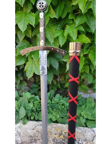 Hugo de Payens Templar sword with scabbard by Zetan Medieval Templar swords buy online