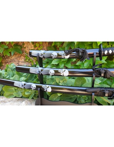 Katana, Wakizashi and both Punisher with stand - Zetan Medieval Store- Decorative katanas to buy online