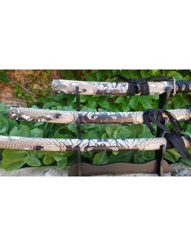 Katana, Wakizashi e tanto con supporto - Negozio medievale Zetan- Katane decorative per acquistare on-line