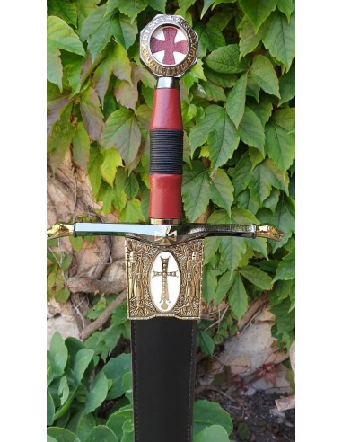 Esp. Cab. Do Céu Com Bainha Preto/Ouro 108 Cm. por Zetan Medieval Espadas Templárias compre online