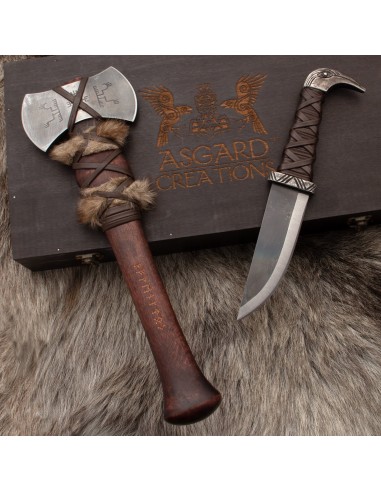 Hacha y  Cuchillo Vikingo ASGARD - Tienda Zetan Medieval-  Hachas Vikingas