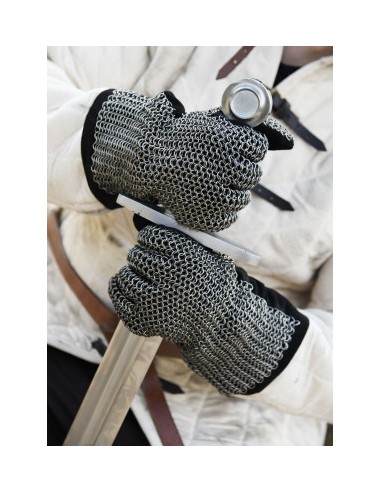 Mail And Leather Gloves - Zetan Medieval Store- Chainmail