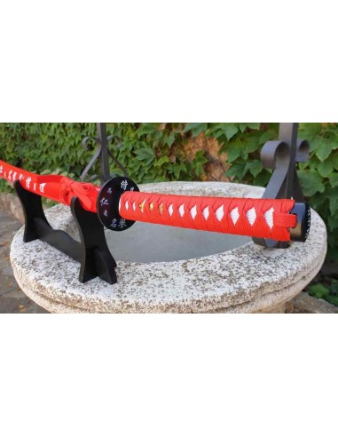 Katana rouge avec gaine - Magasin médiéval Zetan- Katanas décoratifs acheter en ligne