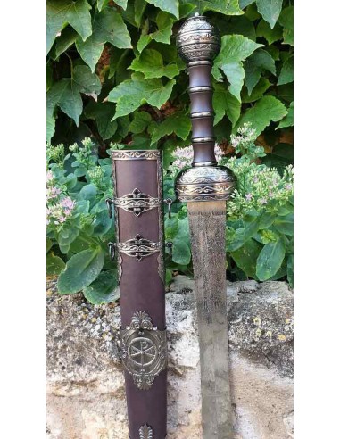 Spatha Spada di cavalleria romana Fodero marrone di Zetan Medieval Spade romane acquista online