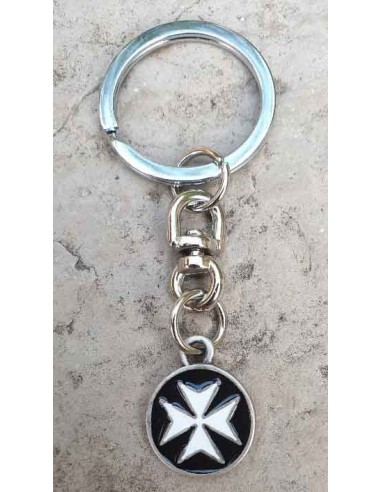 Keychain Order Of Malta Black Background by Zetan Medieval Online store in Keychains