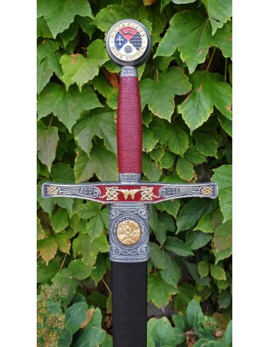 Épée Excalibur Décorée Avec Fourreau 108 Cm