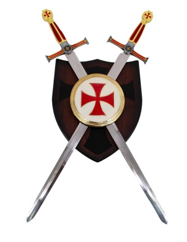 Red Templar Swords with Panel