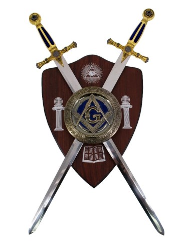 Blue Masonic Swords with Panel