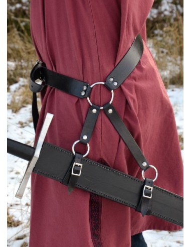 Black Medieval Sword Belt