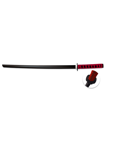 100 cm black training katana