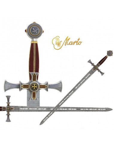 Templar Damascene Sword for Weddings and Ceremonies made in Toledo by Marto