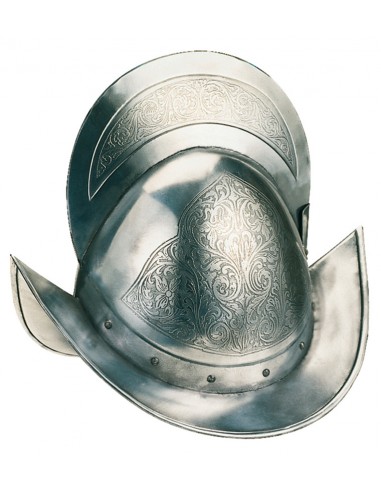 Acid Etching Conquistadors Helmet by Marto in our Medieval Zetan Store in the Conquerors and Moriones category