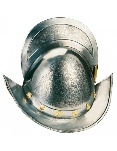 Cappello da conquistatore d'oro di Marto nel nostro negozio Medieval Zetan nella categoria Conquistadores e Moriones