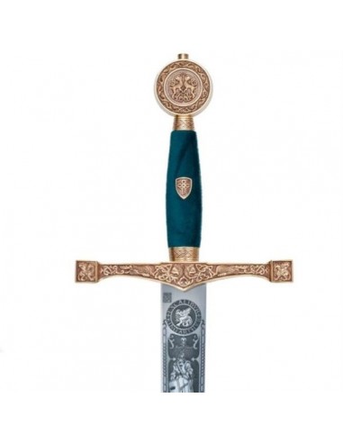 Excalibur Sword Gold - Gravure Profonde pour les mariages, cadeaux et cérémonies fabriqués à Tolède par Marto