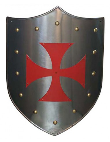 Escudo Cruz Templaria Roja de Marto en nuestra Tienda Medieval Zetan en la categoría de Armas y Armaduras