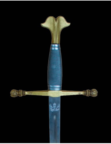 Carlos V Sword Brass Cadet 75 cm for Weddings and Ceremonies made in Toledo by Marto