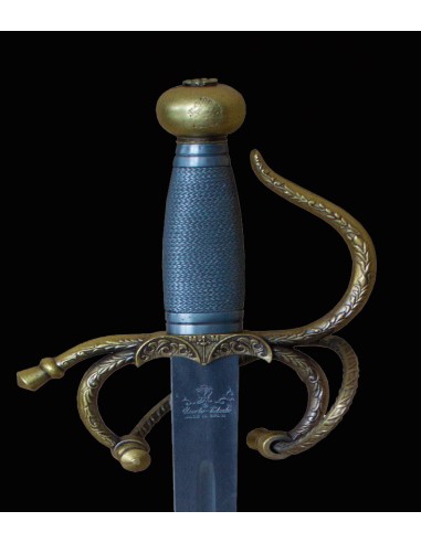 Espada Colada del Cid Latón Cadete 75 cm para Bodas, Comuniones y Ceremonias hechas en Toledo de Marto