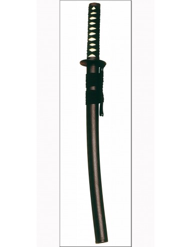 Wakizashi Nero Semplice 75 cm - Negozio medievale Zetan- Wakizashi decorativo per acquistare on-line