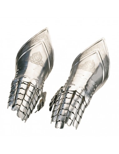 Hand Engraved Gauntlets Marto Collection - Zetan Medieval Store- Decorative glove compliments