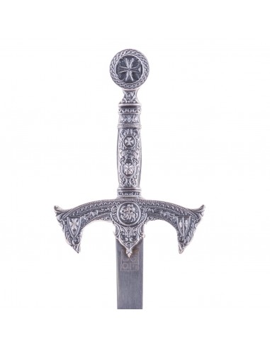 Silber Templer Schwert Brieföffner 26 cm  von Zetan Medieval Piparter- und Mini -Schwerter online kaufen