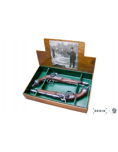 Italian Dueling Pistols 1825 with case - Zetan Medieval Store- Guns - rifles