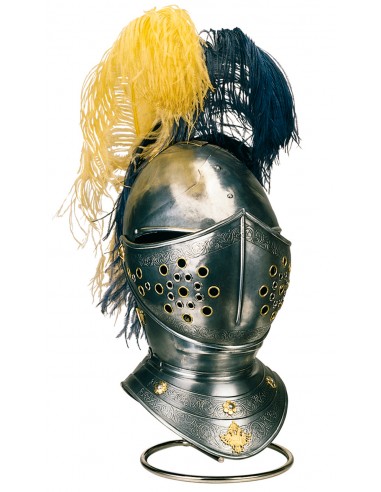 Casco Cabeza Armadura Grabada Decorada de Marto en nuestra Tienda Medieval Zetan en la categoría de Cascos Medievales