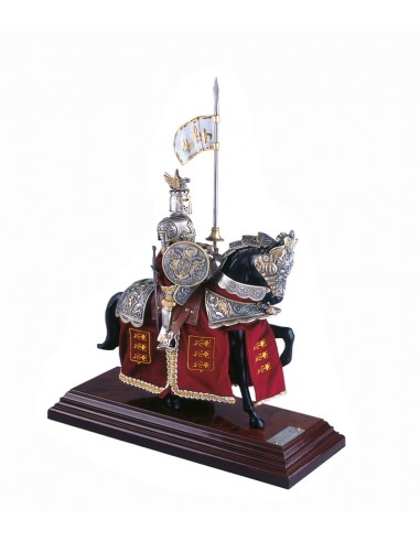 Figure on Horse of Knight English Helmet Dragon by Zetan Medieval Online store in Figures and Miniatures