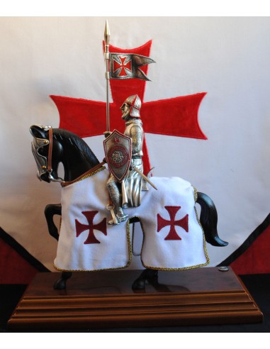 Templar Knight Figure on Horseback with Armor by Zetan Medieval Online store in Figures and Miniatures