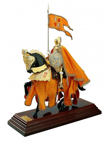 Figur auf Pferd des spanischen Ritters mit Umhang von Zetan Medieval Online-Shop in Zahlen und Miniaturen