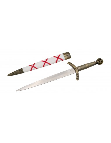 Dagger of the Templars White scabbard - Zetan Medieval Store- Historical Daggers