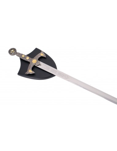 Espada Cadete Templário 89 cm com suporte de parede por Zetan Medieval Espadas Templárias compre online